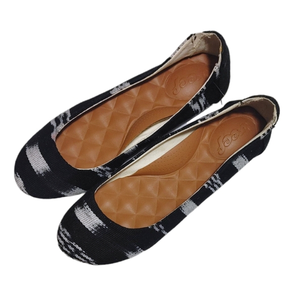Reef Shoes - Reef Bella Costas Black & White Cushioned Ballet Flats Women's Size 7 NWT
